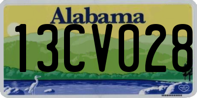 AL license plate 13CV028