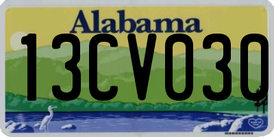 AL license plate 13CV030