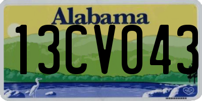AL license plate 13CV043