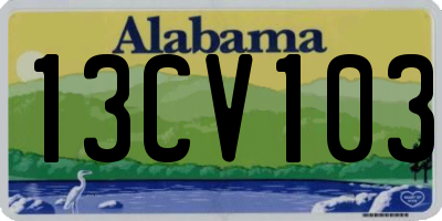 AL license plate 13CV103