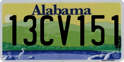 AL license plate 13CV151