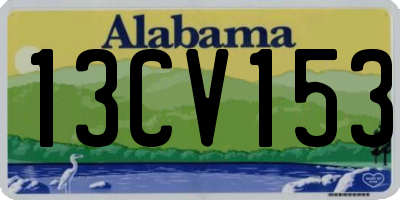 AL license plate 13CV153