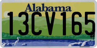 AL license plate 13CV165