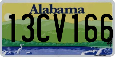 AL license plate 13CV166