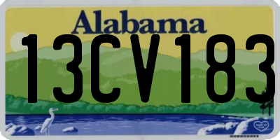 AL license plate 13CV183