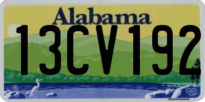 AL license plate 13CV192