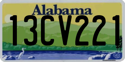 AL license plate 13CV221