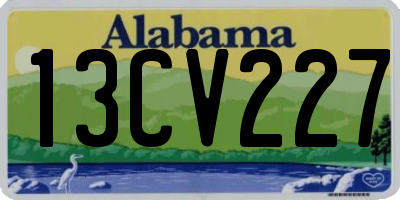 AL license plate 13CV227