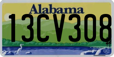 AL license plate 13CV308