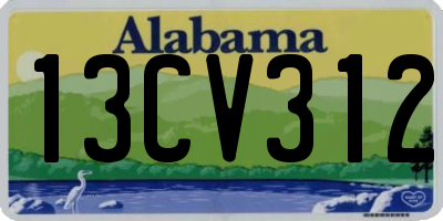 AL license plate 13CV312