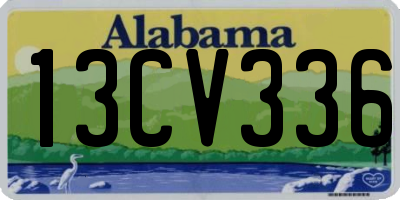 AL license plate 13CV336