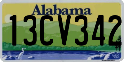 AL license plate 13CV342