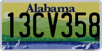 AL license plate 13CV358