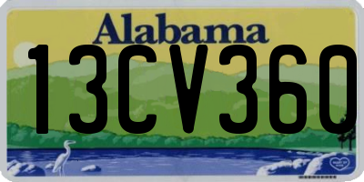 AL license plate 13CV360