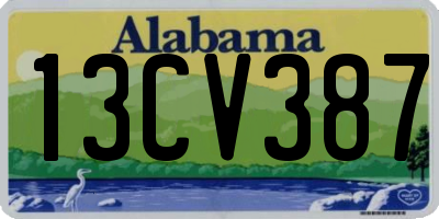 AL license plate 13CV387