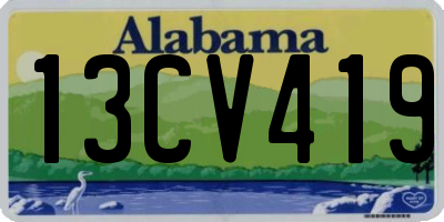 AL license plate 13CV419