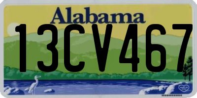 AL license plate 13CV467