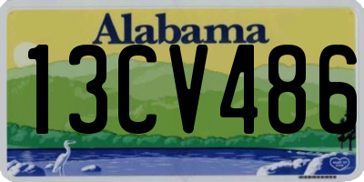 AL license plate 13CV486