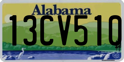AL license plate 13CV510