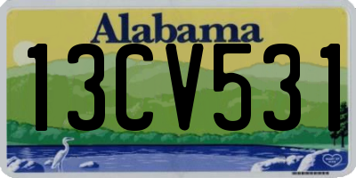 AL license plate 13CV531