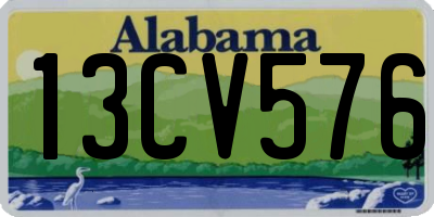 AL license plate 13CV576