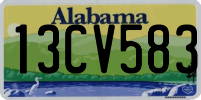 AL license plate 13CV583