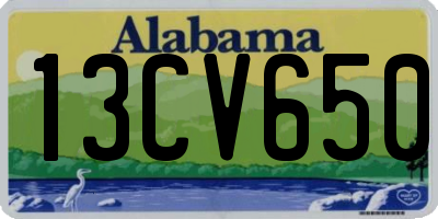 AL license plate 13CV650