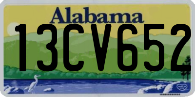 AL license plate 13CV652