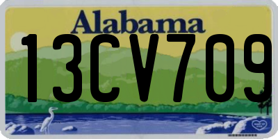 AL license plate 13CV709