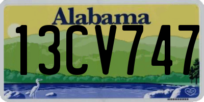 AL license plate 13CV747