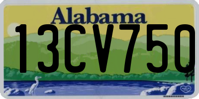 AL license plate 13CV750