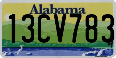 AL license plate 13CV783