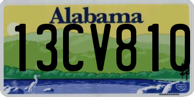 AL license plate 13CV810