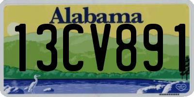 AL license plate 13CV891