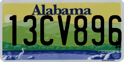 AL license plate 13CV896