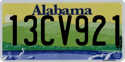 AL license plate 13CV921
