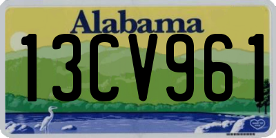 AL license plate 13CV961