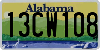 AL license plate 13CW108