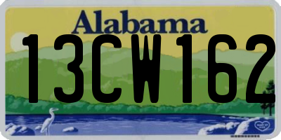 AL license plate 13CW162