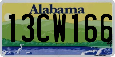 AL license plate 13CW166