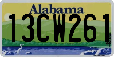AL license plate 13CW261