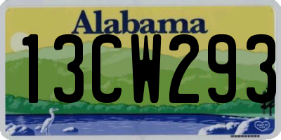 AL license plate 13CW293