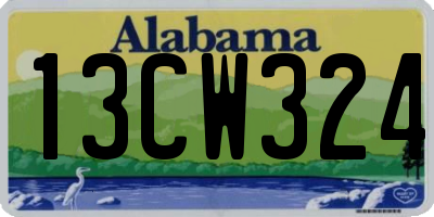 AL license plate 13CW324