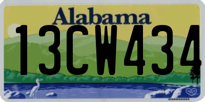 AL license plate 13CW434