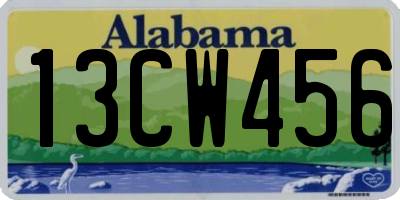 AL license plate 13CW456