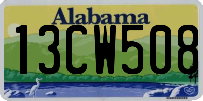 AL license plate 13CW508