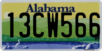 AL license plate 13CW566