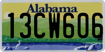 AL license plate 13CW606
