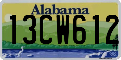 AL license plate 13CW612