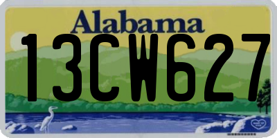 AL license plate 13CW627